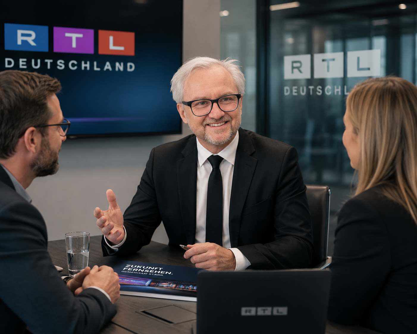 Udo Foerster in a business discussion at RTL Deutschland