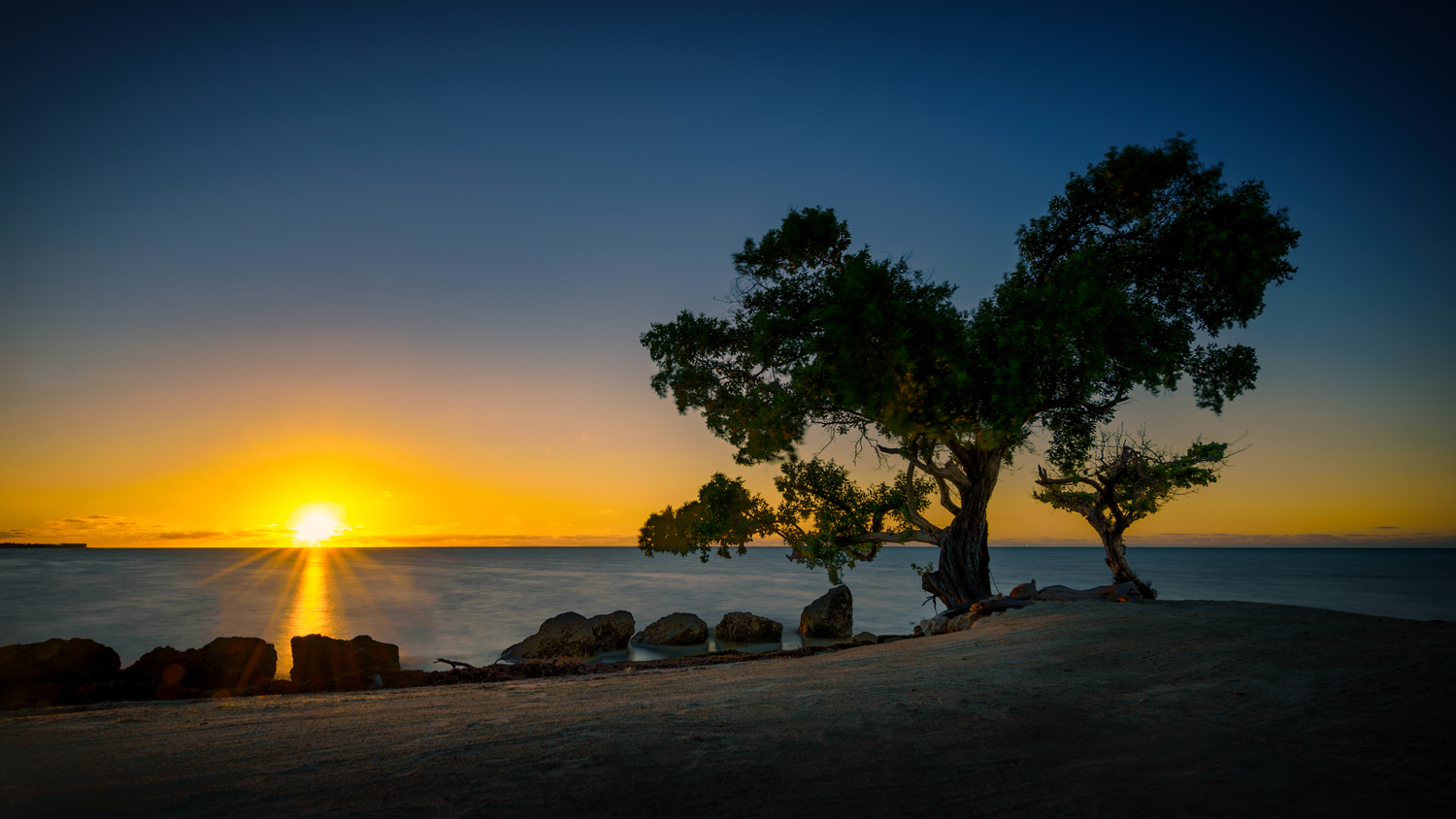 Seascape marina docks at sunset in Marathon, Florida Keys