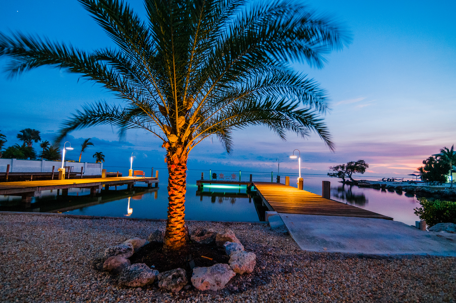Dock and sunset at Seascape Resort & Marina